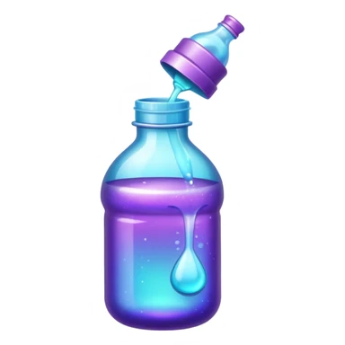 glitter purple and cian feeding bottle sticker