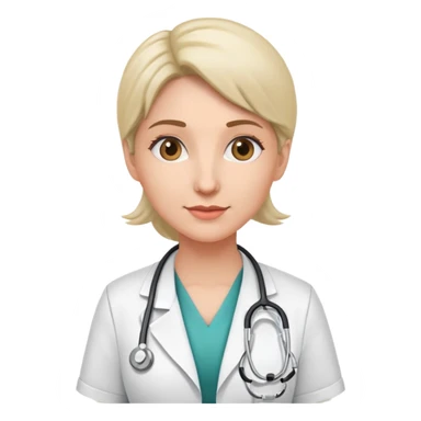 female white physician sticker