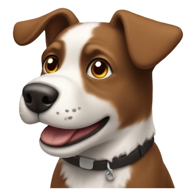 emoji of a brown and white dog spinning sticker