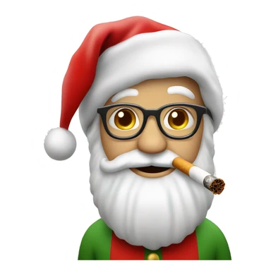 babbo natale con sigaretta sticker