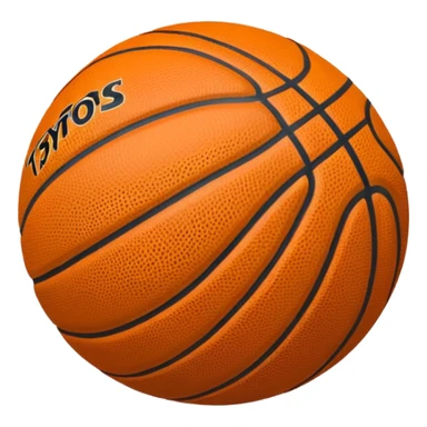 Crea un balón de basket negro con rayas blancas sticker