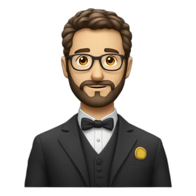 profesor joven con barba guapo sticker