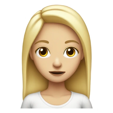 blonde girl side eye camera large eyes sticker