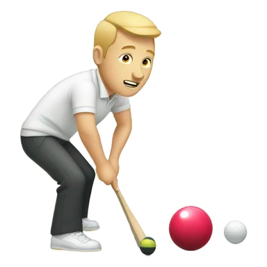 Man playing lawn bowls  sticker
