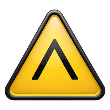warning sign yellow triangle with thick black outline exclamation mark sticker