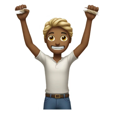 tossing a rope with hands sticker