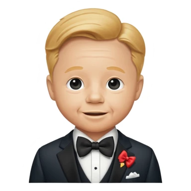 Mickey Rooney with suit with bow tie sticker