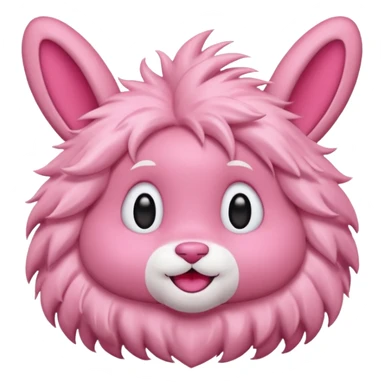 Labubu character, pink color, playful expression sticker