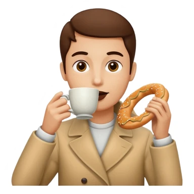 Simit içen çay sticker