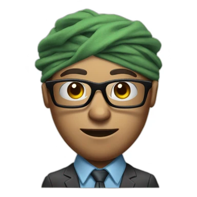 Executive Distortion Alien Hank from mc with bandana and glasses sticker