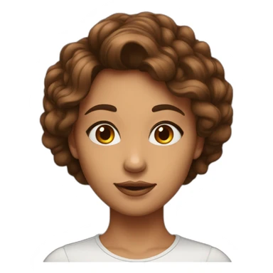 femme avec les cœurs dans les yeux cheveux brune couleur de peau métisse sticker