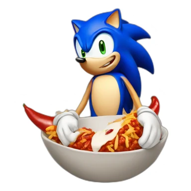 Sonic eat à chilli-dog sticker