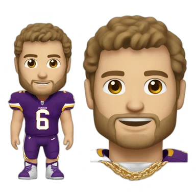 Kirk cousins with gold chains sticker