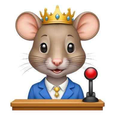 Queen rat working as receptionist sticker