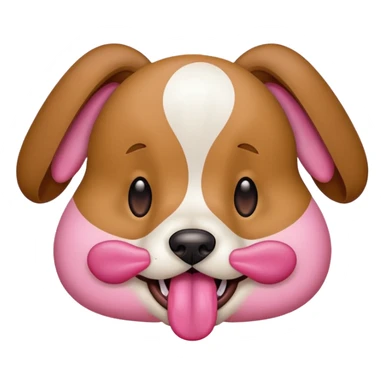 dog sticking tongue out sticker