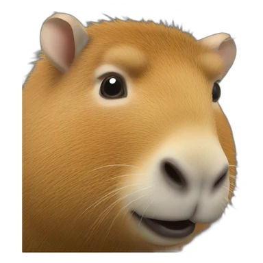 Chat sur capybara sticker