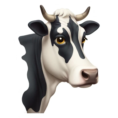 sad cow sticker
