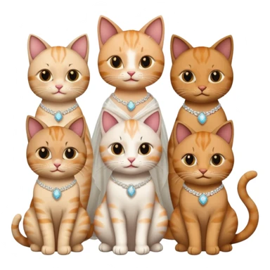 Cat bridal party sticker