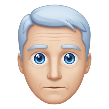 gray man blue eyes Without mustache sticker