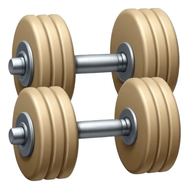 beige dumbbell sticker