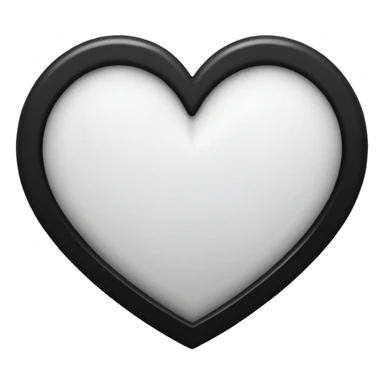 Black and white mix heart sticker