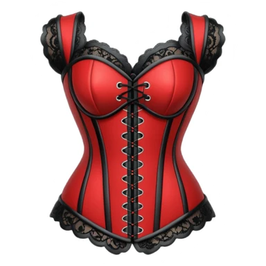 heart with gothic black lace corset sticker