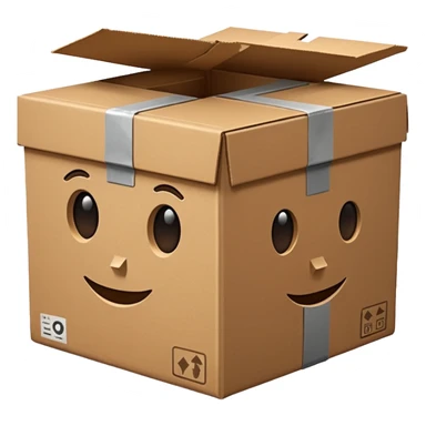 cardboard box home sticker