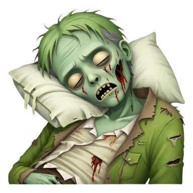 sleeping zombie with zzz sticker