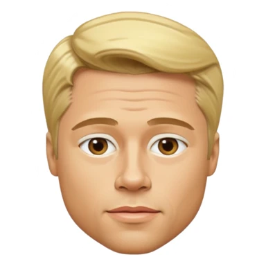 brad pitt blond hair sticker