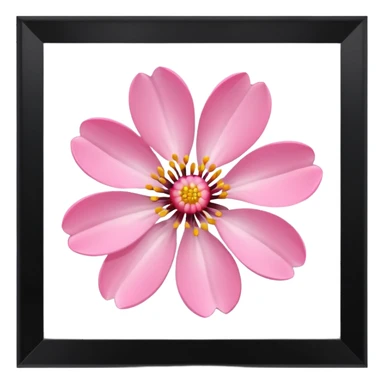 pink girly framed photo of a blossom sticker