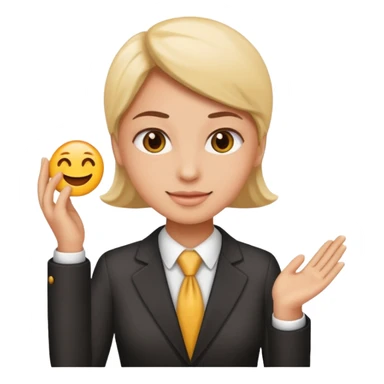 hazme un emoji de ayudando a una empresa a dejar de perder el tiempo sticker