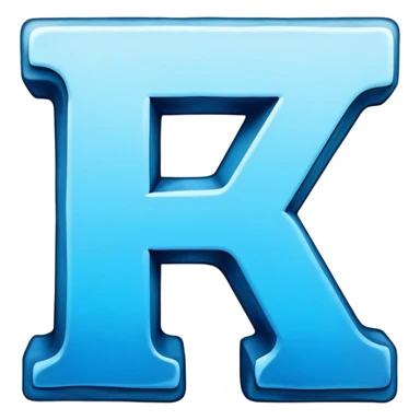 In different shades of blue Graffiti the letter L sticker