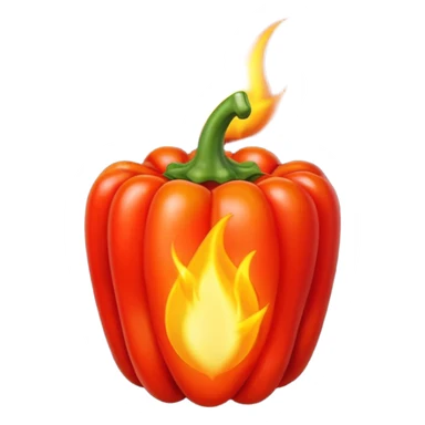 un piment avec une petite flamme a coté sticker