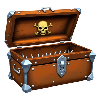 torture device iron maiden casket with spikes inside sticker