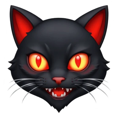  red vampire cat sticker