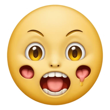 Emoji with hungry sticker