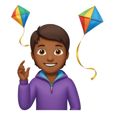 Someone flying a kite sticker