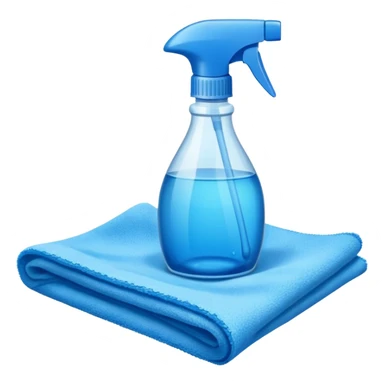 cleaning product and rag sticker