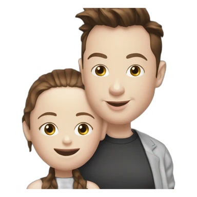 Elon musk milk grimes duo sticker