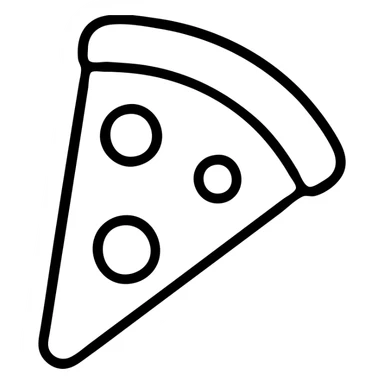outlined slice of pizza icon sticker