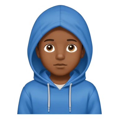 black boy with blue hoodie sticker