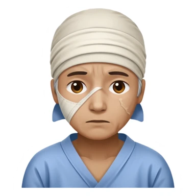 injured hospital patient taking care of himself sticker