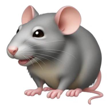 Rat qui croque un pieds sticker