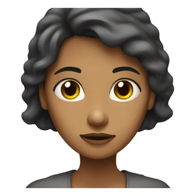 Una mujer de pelo oscuro durmiendo sobre la mesa sticker