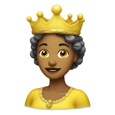yellow fish lady with crown sticker