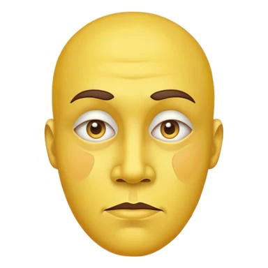 A yellow face of the side eye  sticker