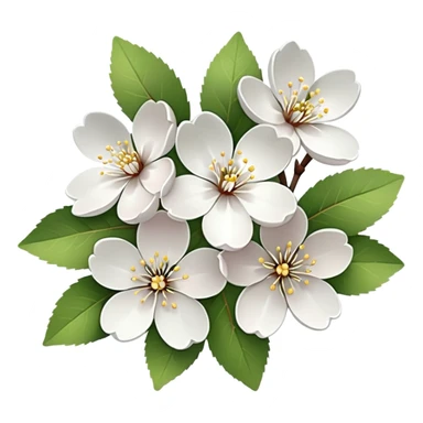 white cherryblossom sticker