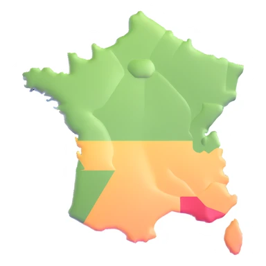 France map with flag colors sticker