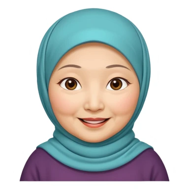 OLD ASIAN WOMAN WITH HIJAB, CHUBBY sticker
