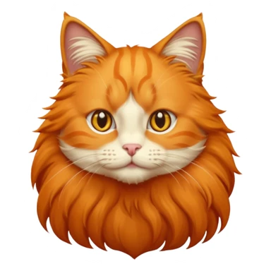 Orange cat whit long hair  sticker